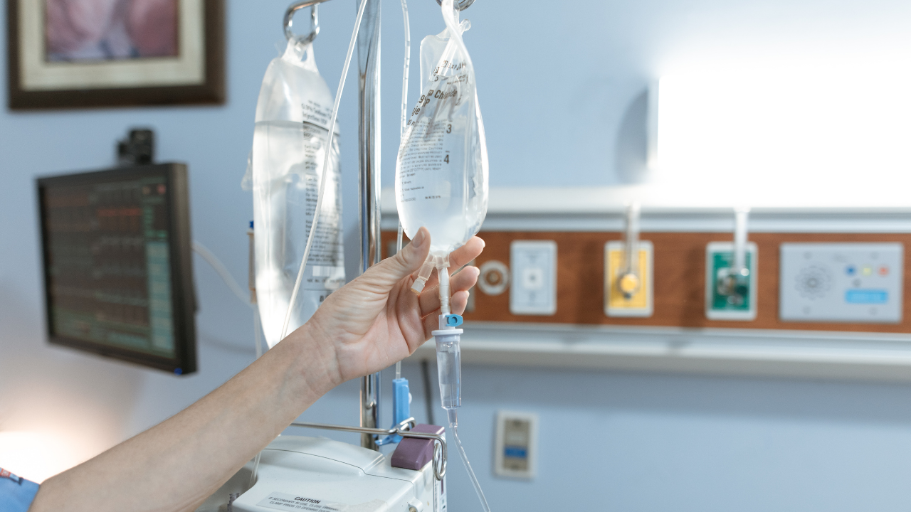 IV bags and medical equipment